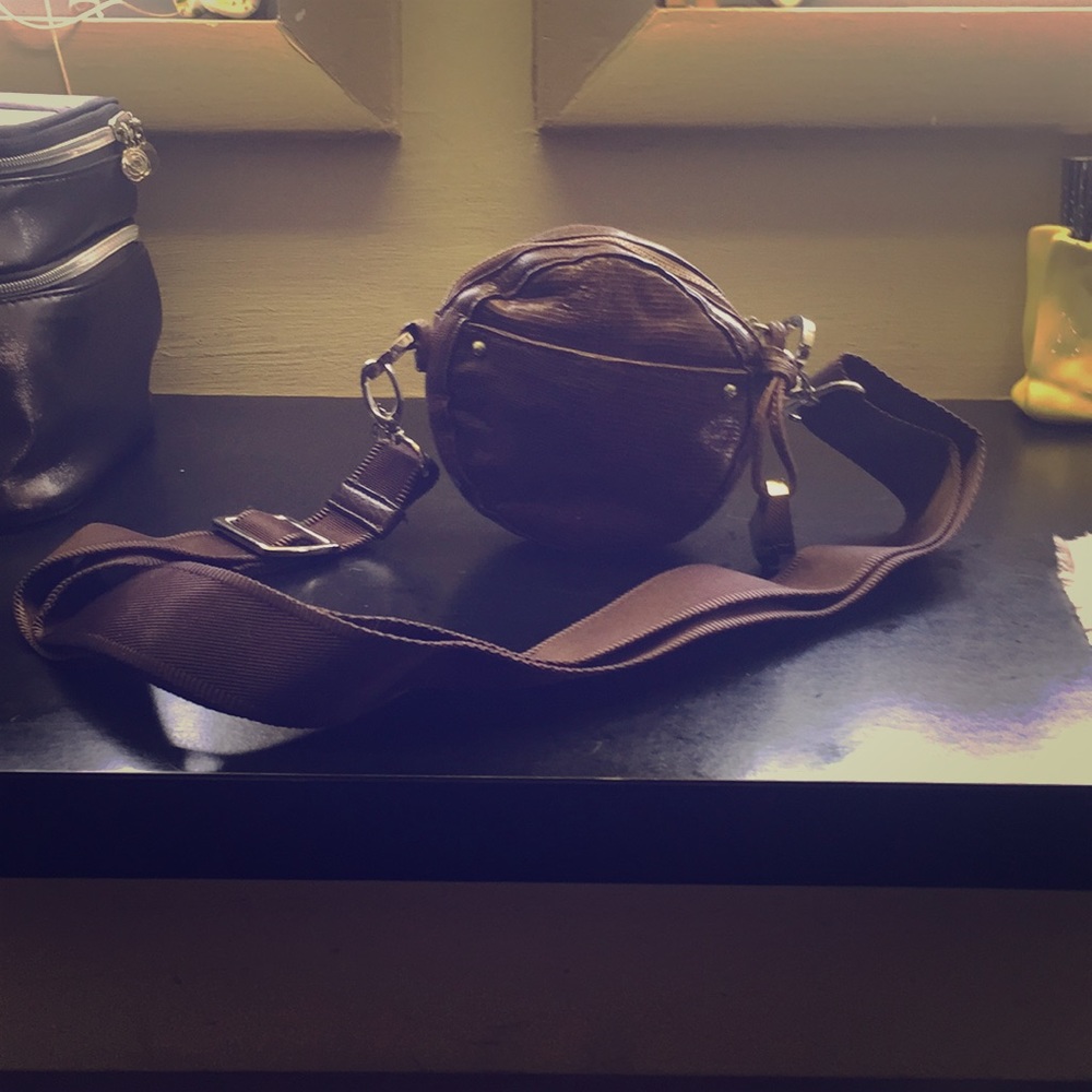 Brown leather bag